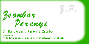 zsombor perenyi business card